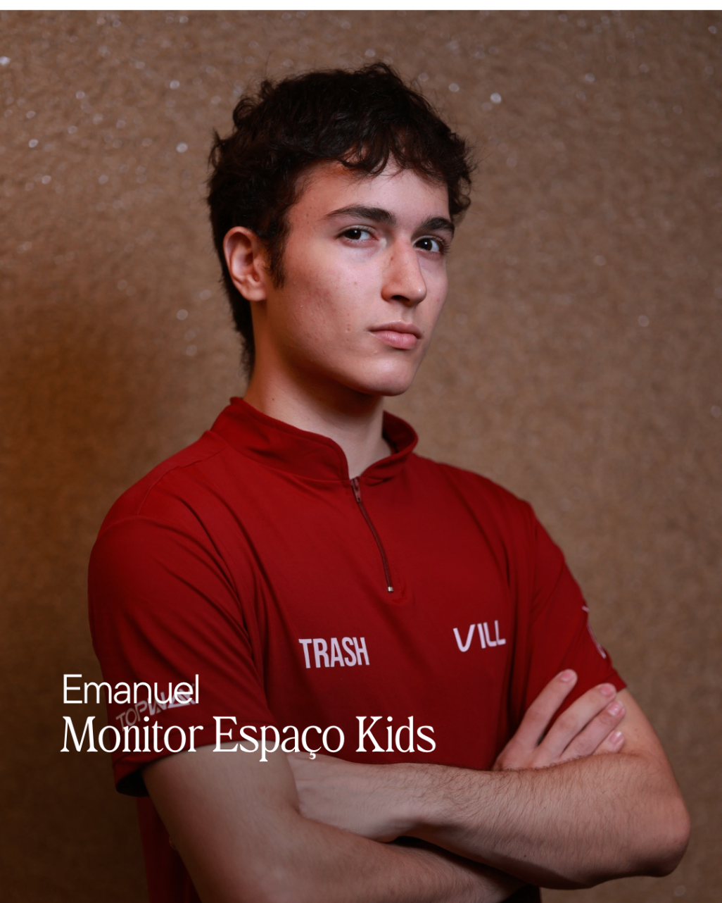 Emanuel, monitor espaço kids da Villa Gym
