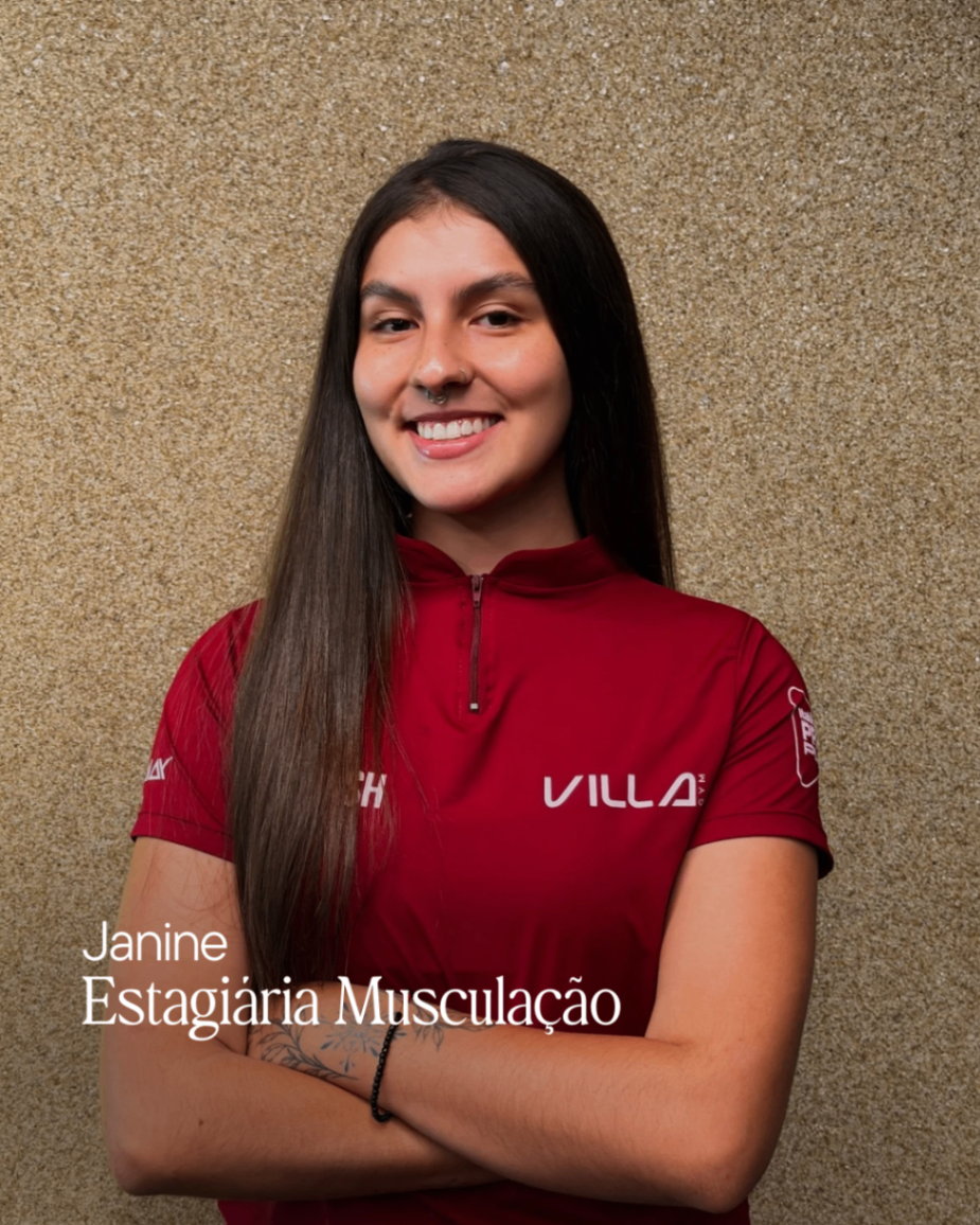 Janine, estagiária de musculação da Villa Gym